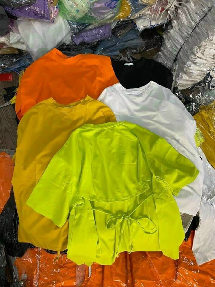 ÁO THUN TSHIRT FORM RỘNG TAY LỠ THẮT NƠ SAU