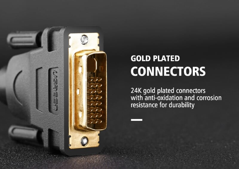 Cáp HDMI to DVI (24+1) mỏng dẹt dài 3M Ugreen 30107 Cao cấp