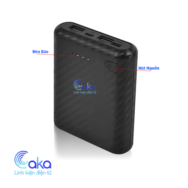 [KHÔNG PIN] Box sạc pin dự phòng 4 Pin 18650 cổng sạc Type C Micro 2 cổng USB 2.4A