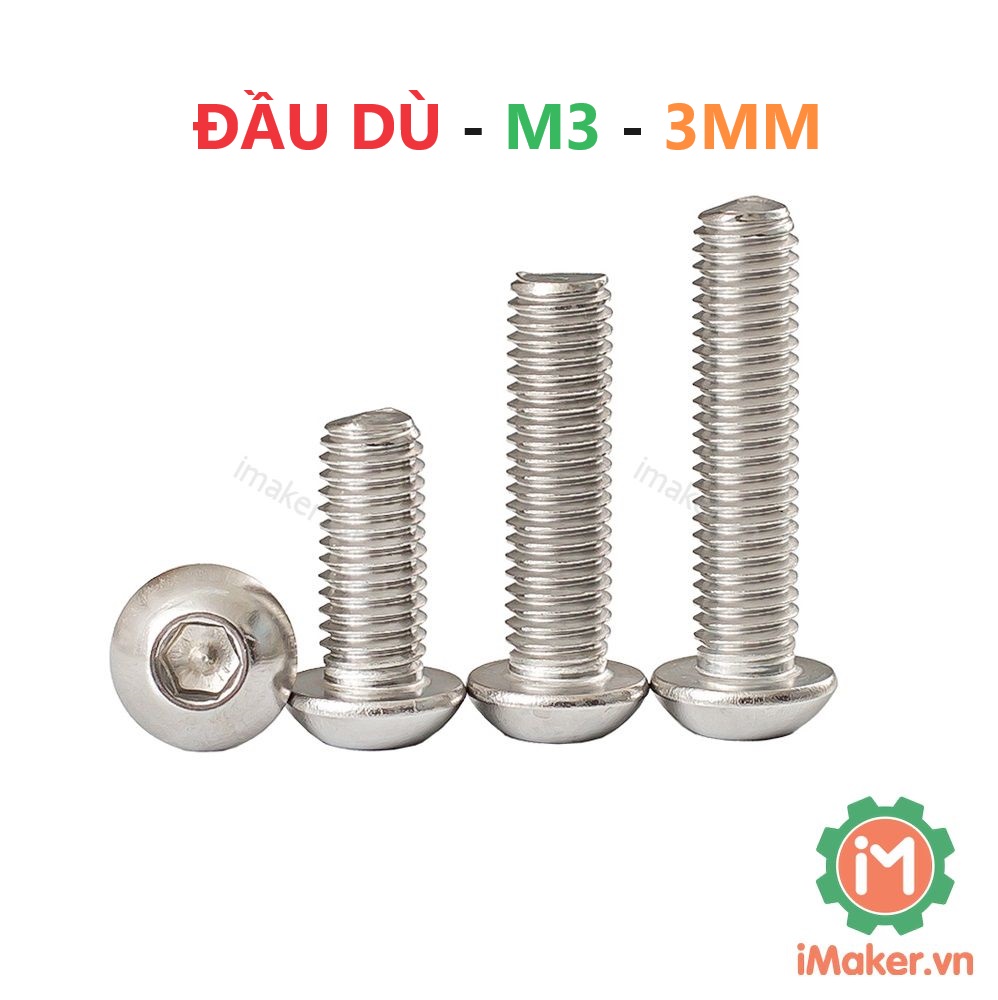 Stainless steel 3mm M3 hex socket head screws for robot and machine parts
