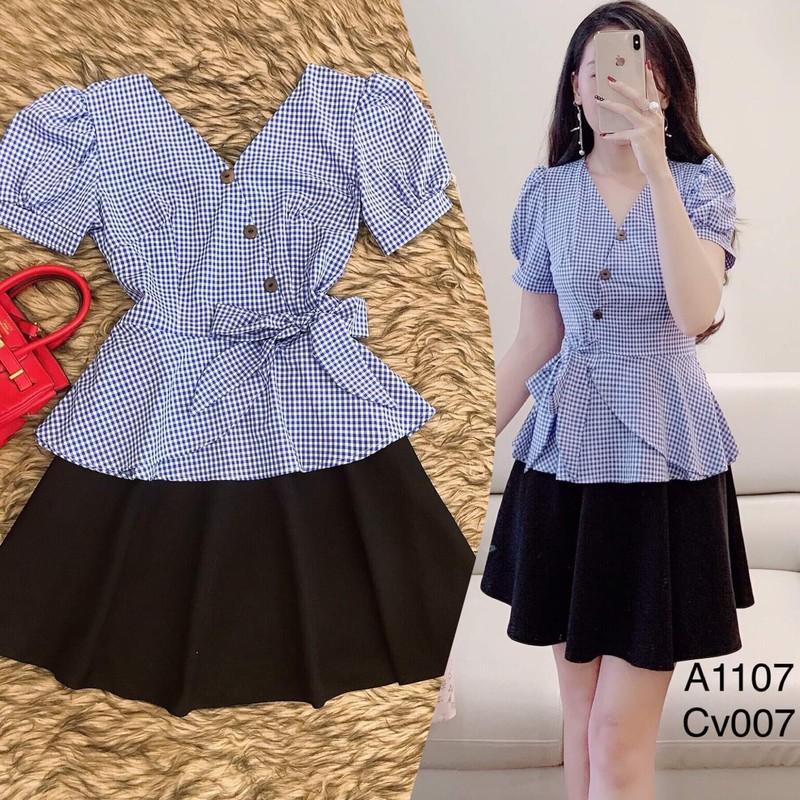 [HCM]Áo sọc bó eo thắt nơ