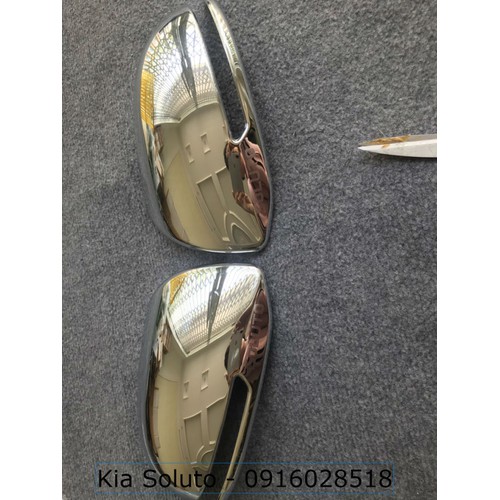 Kia Soluto 2019-2020 Ốp Bảo vệ gương chiếu hậu mạ Crom loại dày