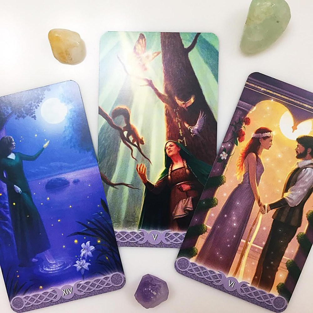 Bộ Bài Tarot Triple Goddess Tặng Đá Thanh Tẩy