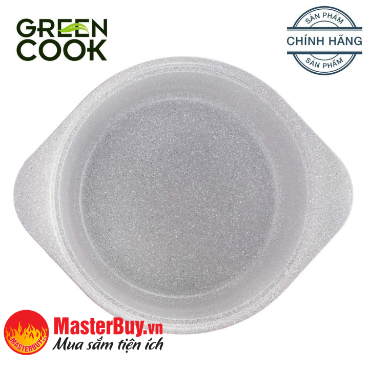 [HCM]Nồi đúc ceramic vân đá 16 cm Green Cook GCS02-16