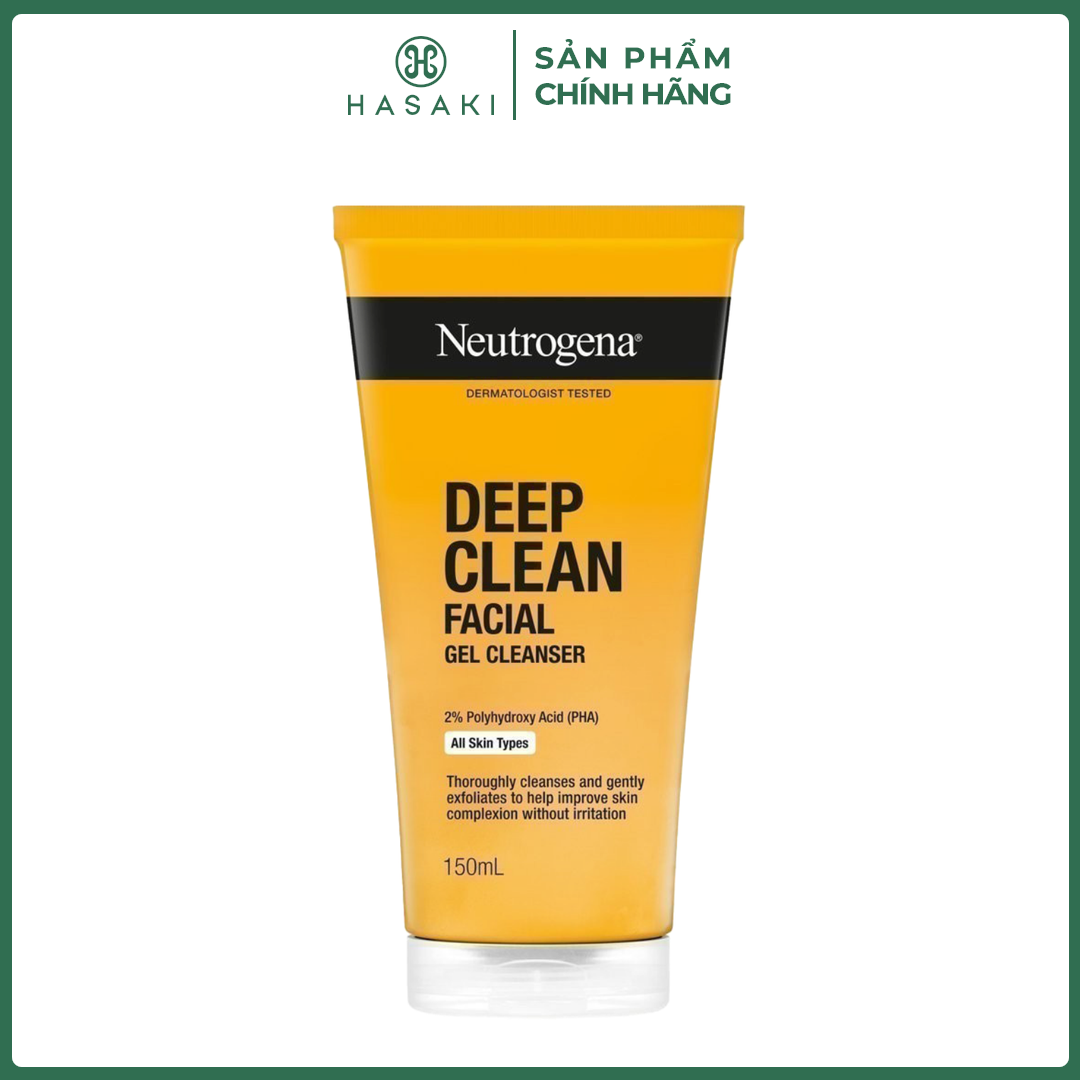 Sữa Rửa Mặt Neutrogena Làm Sạch Sâu Dạng Gel Facial Cleanser Deep Clean 150ml Hasaki Sản phẩm chính hãng
