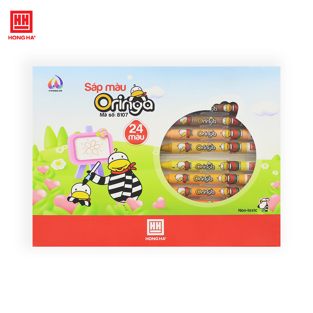 Hộp 12/18/24 Sáp Màu Oringa Hồng Hà - 8105/8106/8107