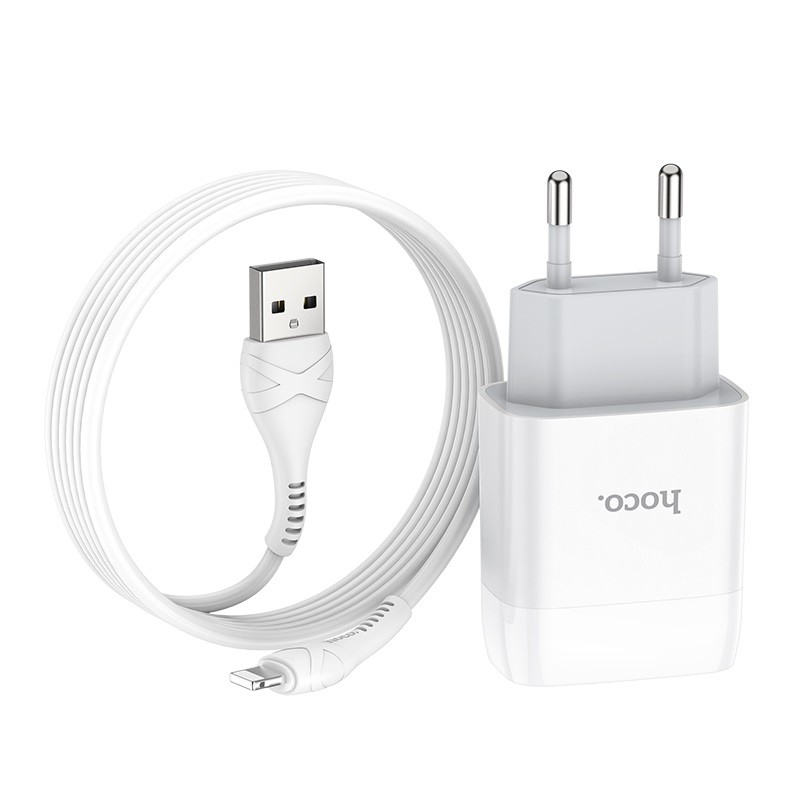 Bộ Sạc củ cáp sạc nhanh Hoco C72A Lightning