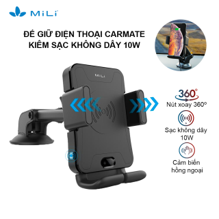 Đế giữ điện thoại trên ô tô Carmate MiLi kiêm sạc không dây 10W, cảm biến hồng ngoại tự động - HC-G15 thumbnail