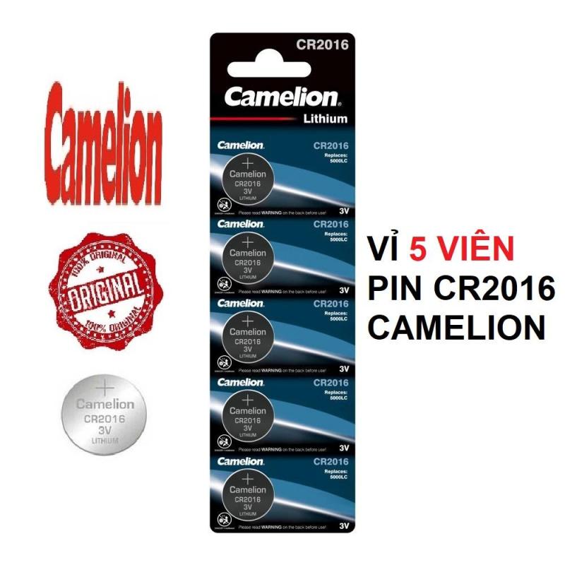 [HCM]Vỉ 5 viên pin CR2016 3V CAMELION CR-2016 2016 3 Vol (Hàng hãng)