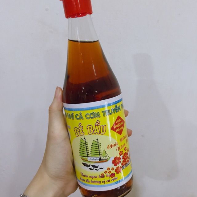 Nước mắm truyền thống Bé Bầu - loại thượng hạng (1 chai 500ml)