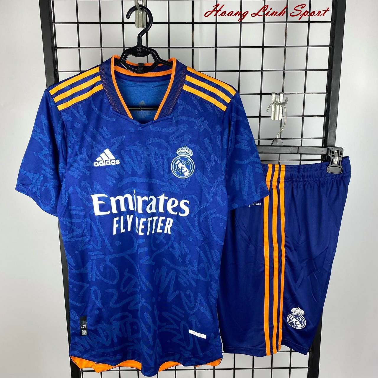Áo Bóng Đá CLB Real Madrid -Sân khách-Xanh Đậm- Bản Thi Đấu-Chất Vải Polyester Thái -