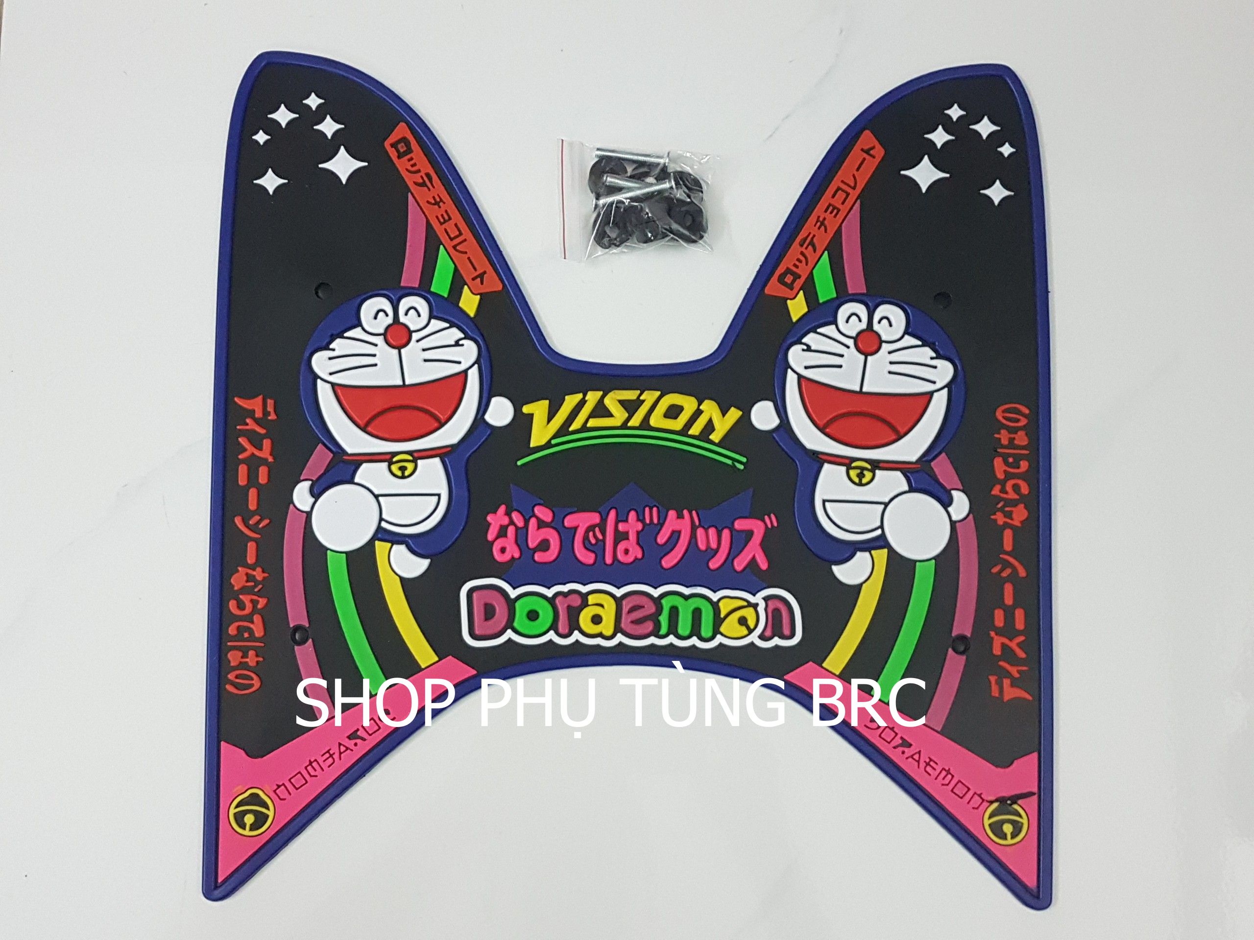 Thảm cao su doraemon lót chân xe vision 2014 - 2019