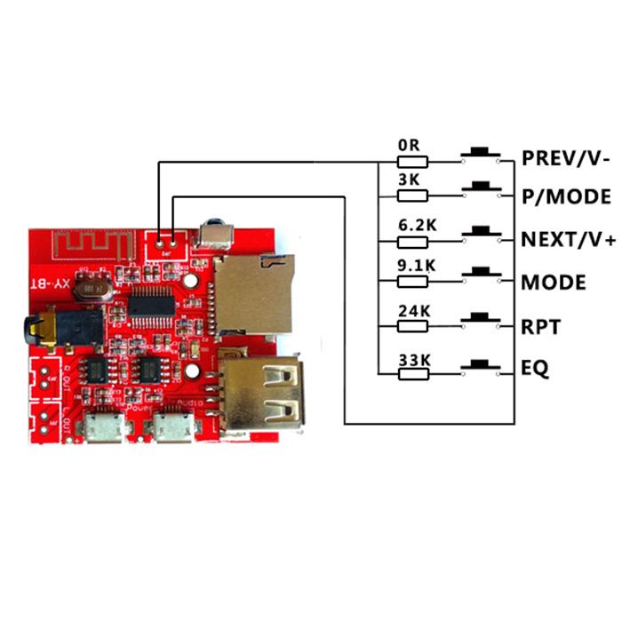 Mạch Bluetooth 4.1 có Khuếch đại (kèm remote)
