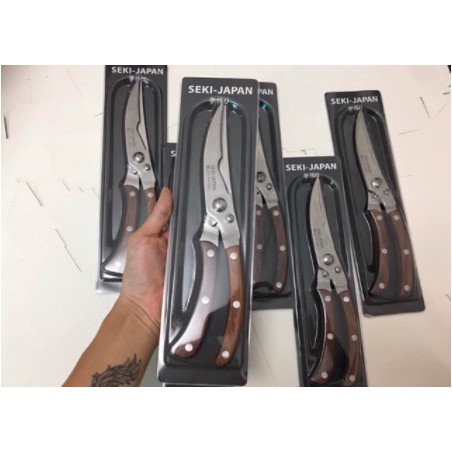 Kéo Cắt Gà Vịt Cán Gỗ Seki Japan-9282