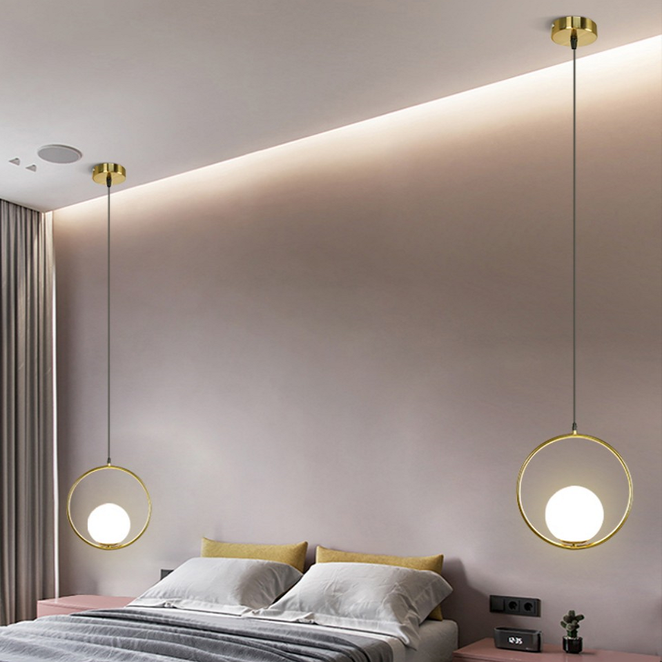 Đèn thả đơn mạ vàng SuperVilighting mã THAVANG-147-154, Đui E27, Trang trí shop, quán cafe, trà sữa, đèn thả phòng khách, đèn thả bàn ăn, đèn thả decor, thả hiện đại, Bảo hành 24 tháng