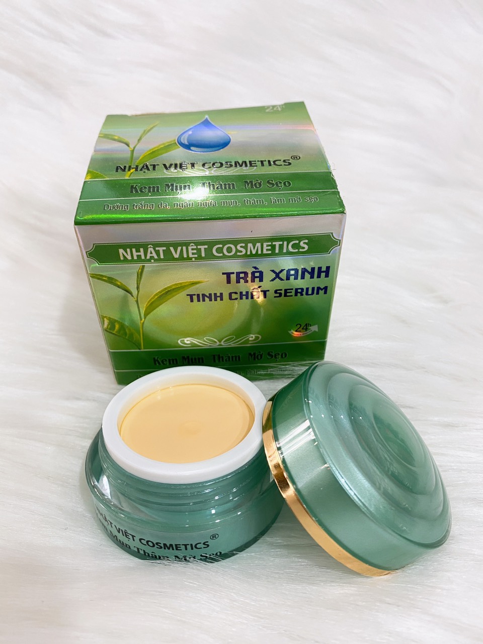 Kem trà xanh nhật việt mụn, xóa thâm, mờ sẹo 10gr