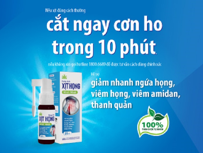 dung dịch xịt  họng nhất chai 20ml