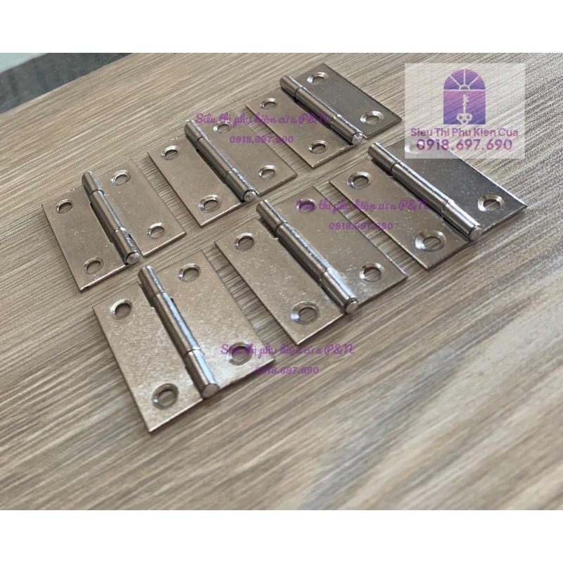 Bản lề lá inox cửa tủ 4cm