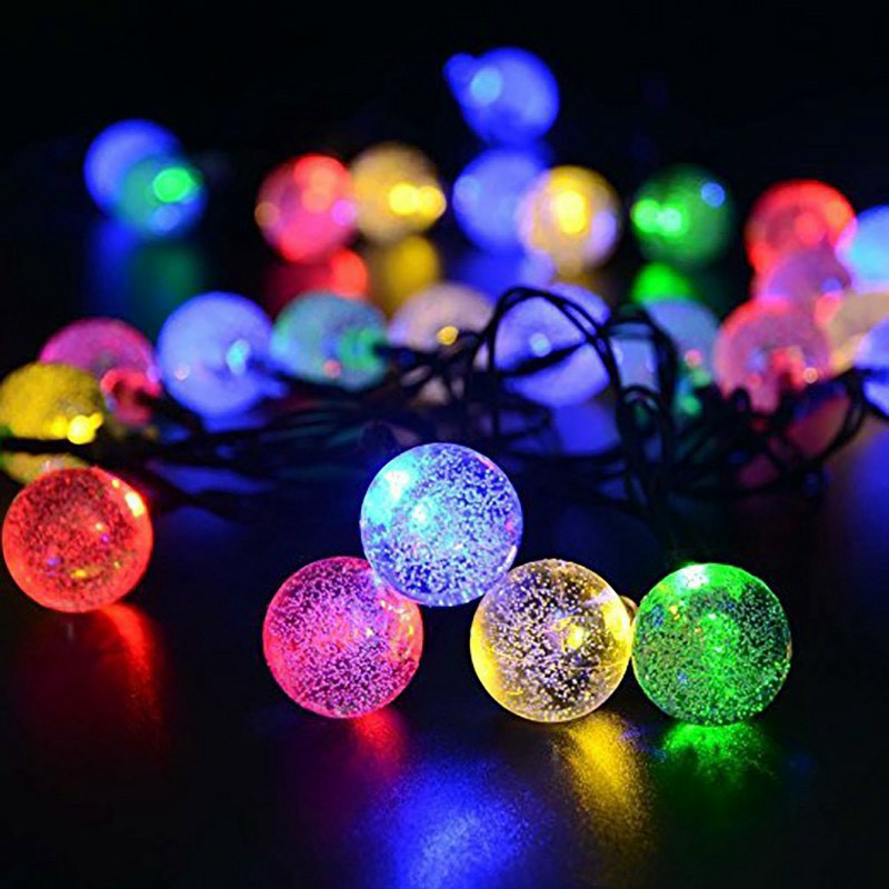 Decorative String Lights with Water Bubbles, Full Color or Yellow Without Flashing