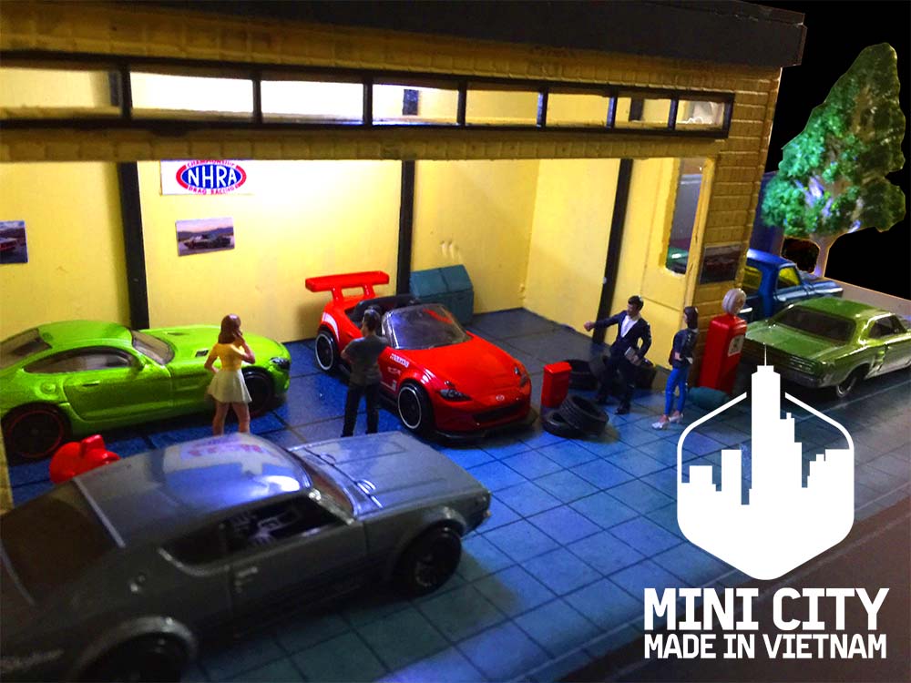 Mô hình garage đường phố 1/64