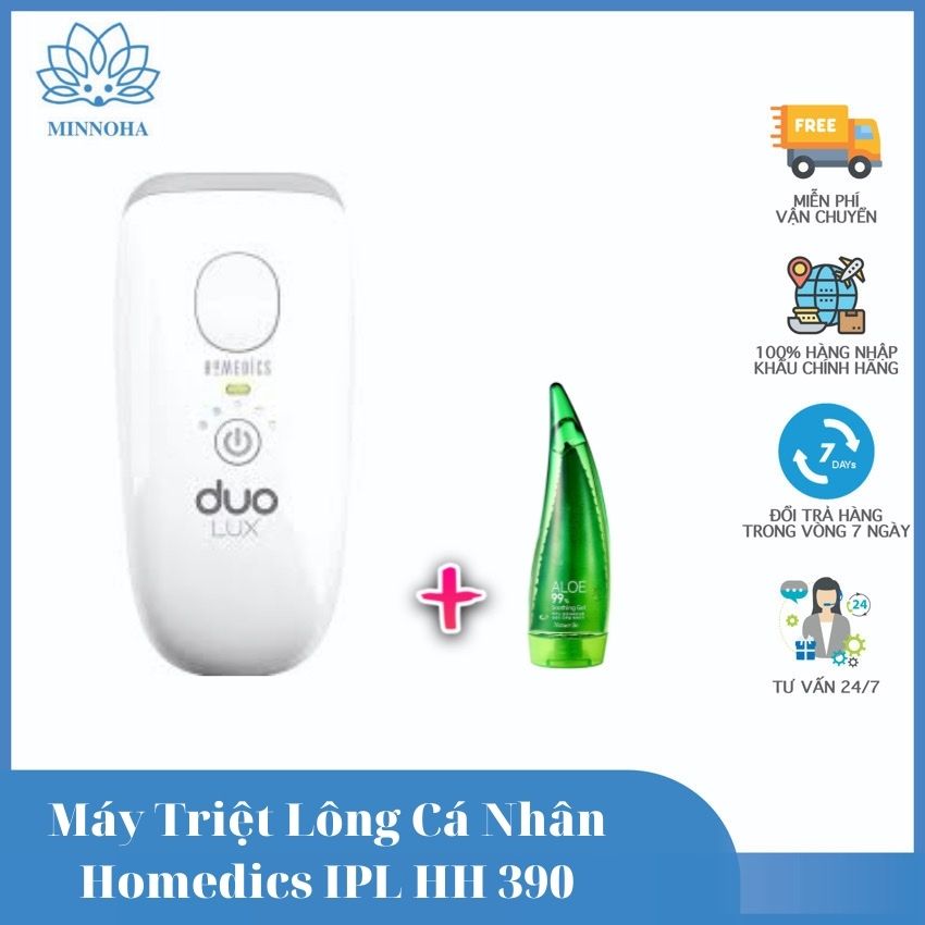 Máy triệt lông cá nhân homedics ilp-hh390- hàng chính hãng bh 2 năm- minnoha store