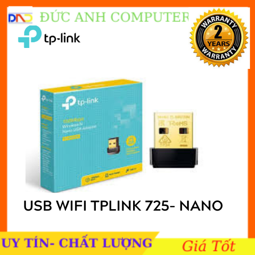 Usb wireless  thu sóng wifi tplink 725 150m nano - không anten - thu sóng tốt siêu tiện lợi sản phẩm tốt chất lượng cao cam kết hàng giống mô tả