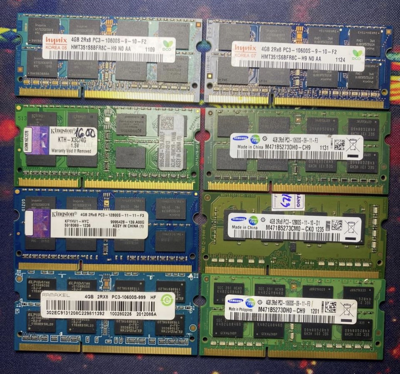 Ram laptop 4G DDR3 zin tháo máy