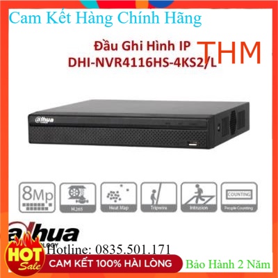 Đầu ghi hình camera IP 16 kênh DAHUA DHI-NVR4116HS-4KS2 L
