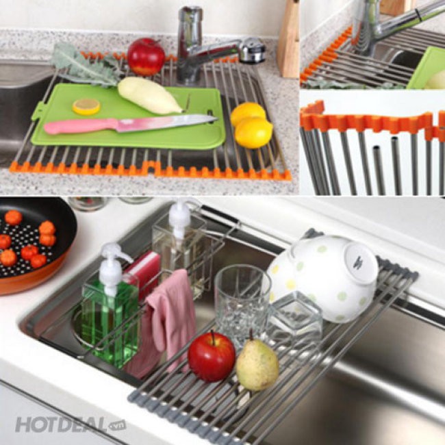 Kệ xếp gọn để bồn rửa chén