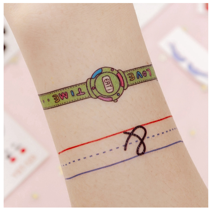 Sticker hình xăm, dán Anime dán trang trí, dễ thương