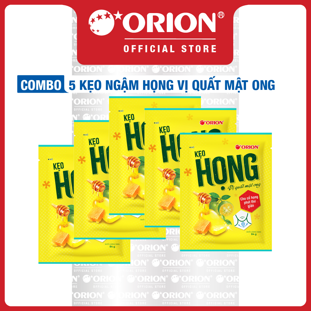 Combo 5 gói Kẹo ngậm HỌNG vị quất mật ong gói 84G