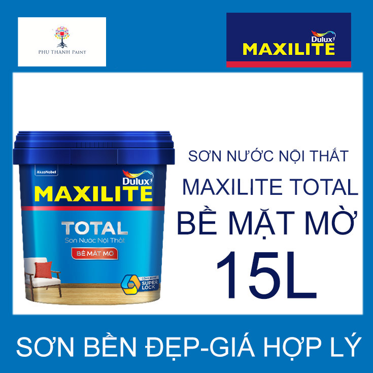 Sơn nước nội thất Maxilite Total - Bề mặt mờ láng mịn