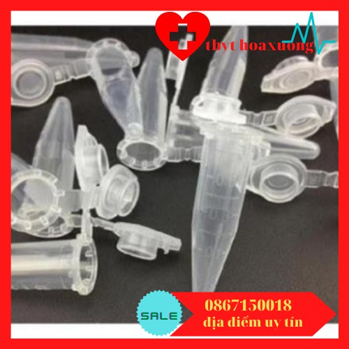 [giá rẻ] Ống ly tâm 2ml đáy tròn -ống Eppendorf 2ml - Túi 500 cái