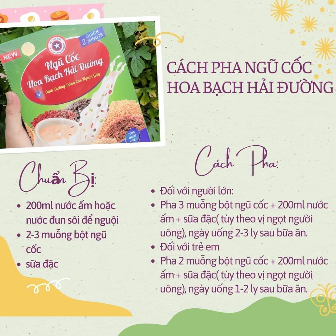 Bột Ngũ Cốc Hoa Bạch Hải Đường