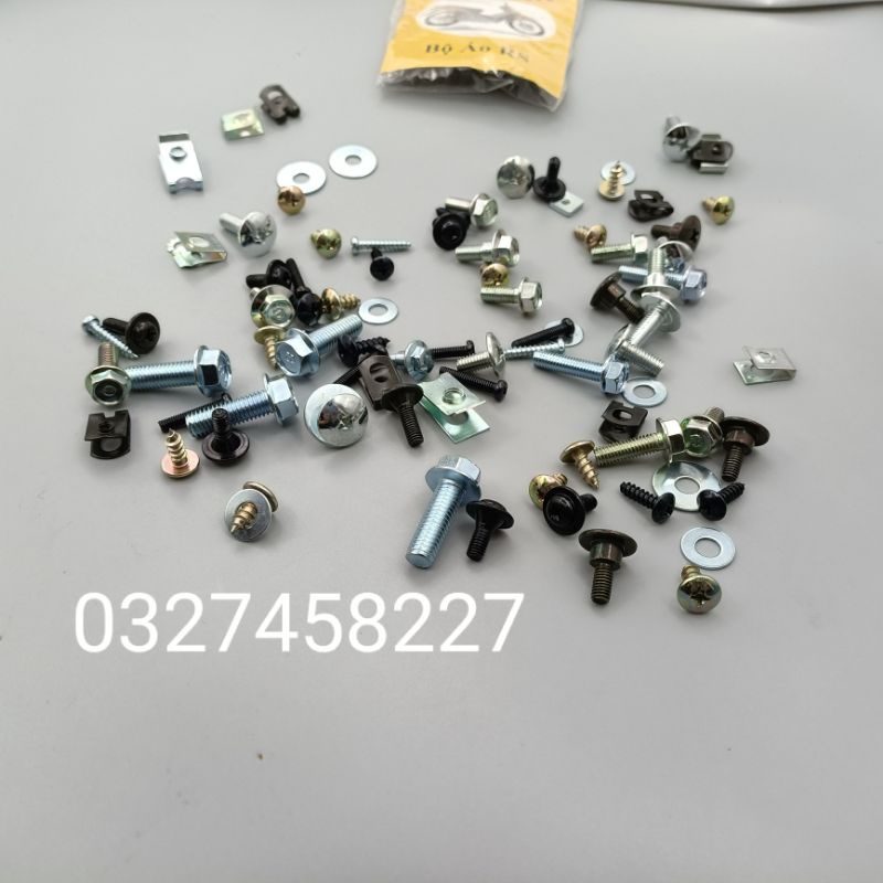 Bộ ốc vít bắt nhựa dàn áo xe Wave Rs