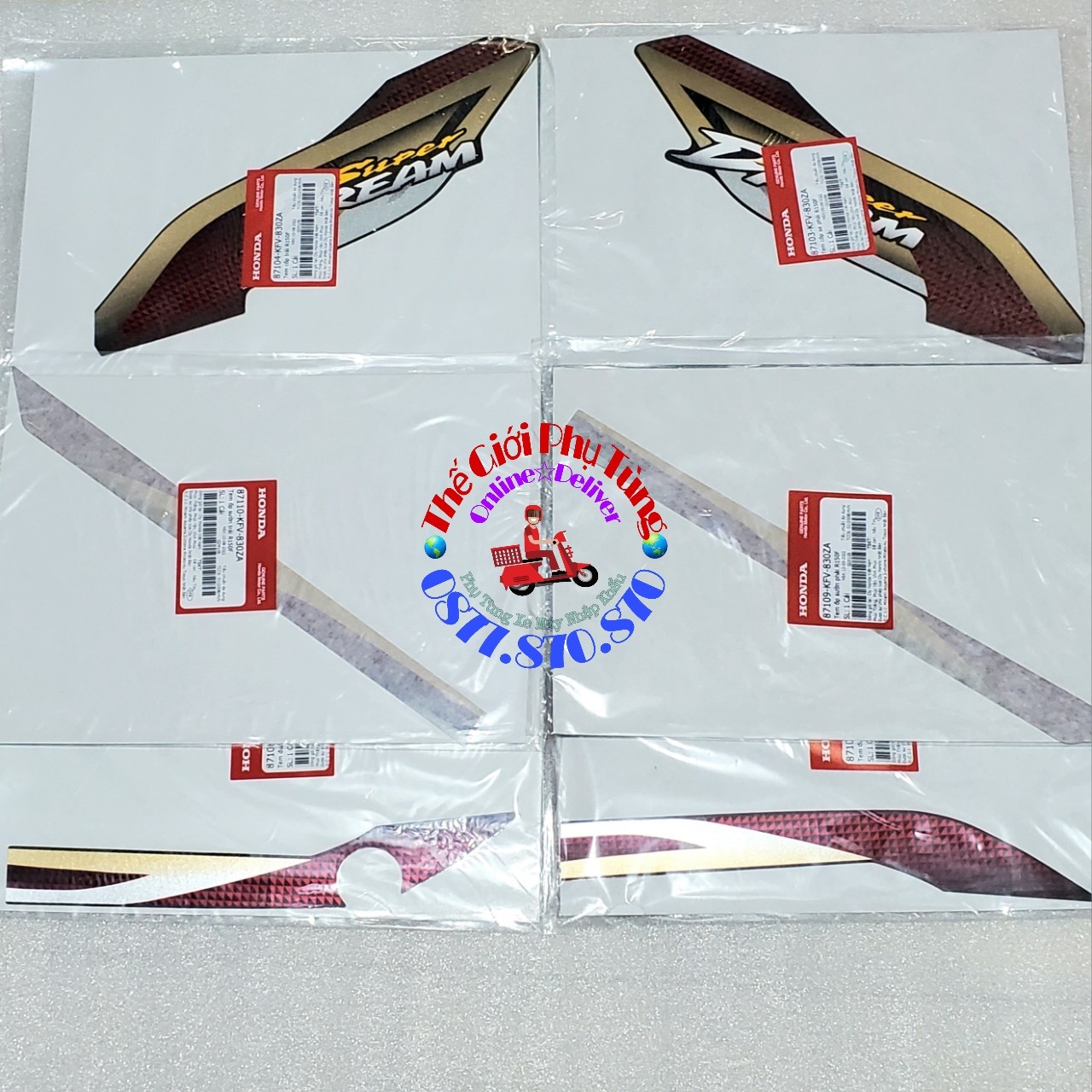 Bộ tem super dream 2004 zin honda việt nam