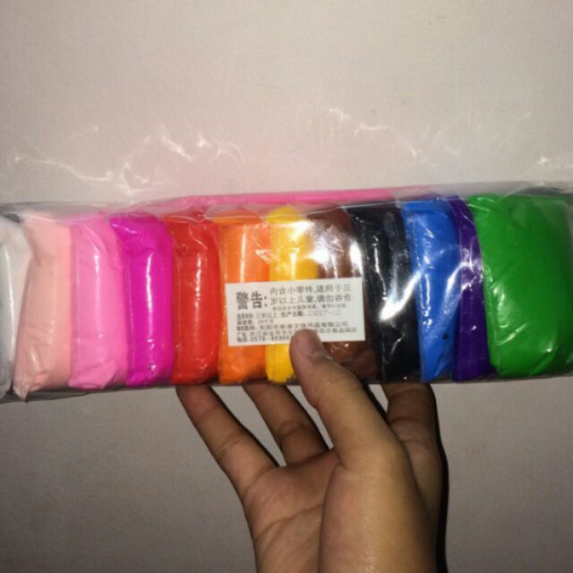 Bịch 12 màu đất sét nhật superclay làm slime