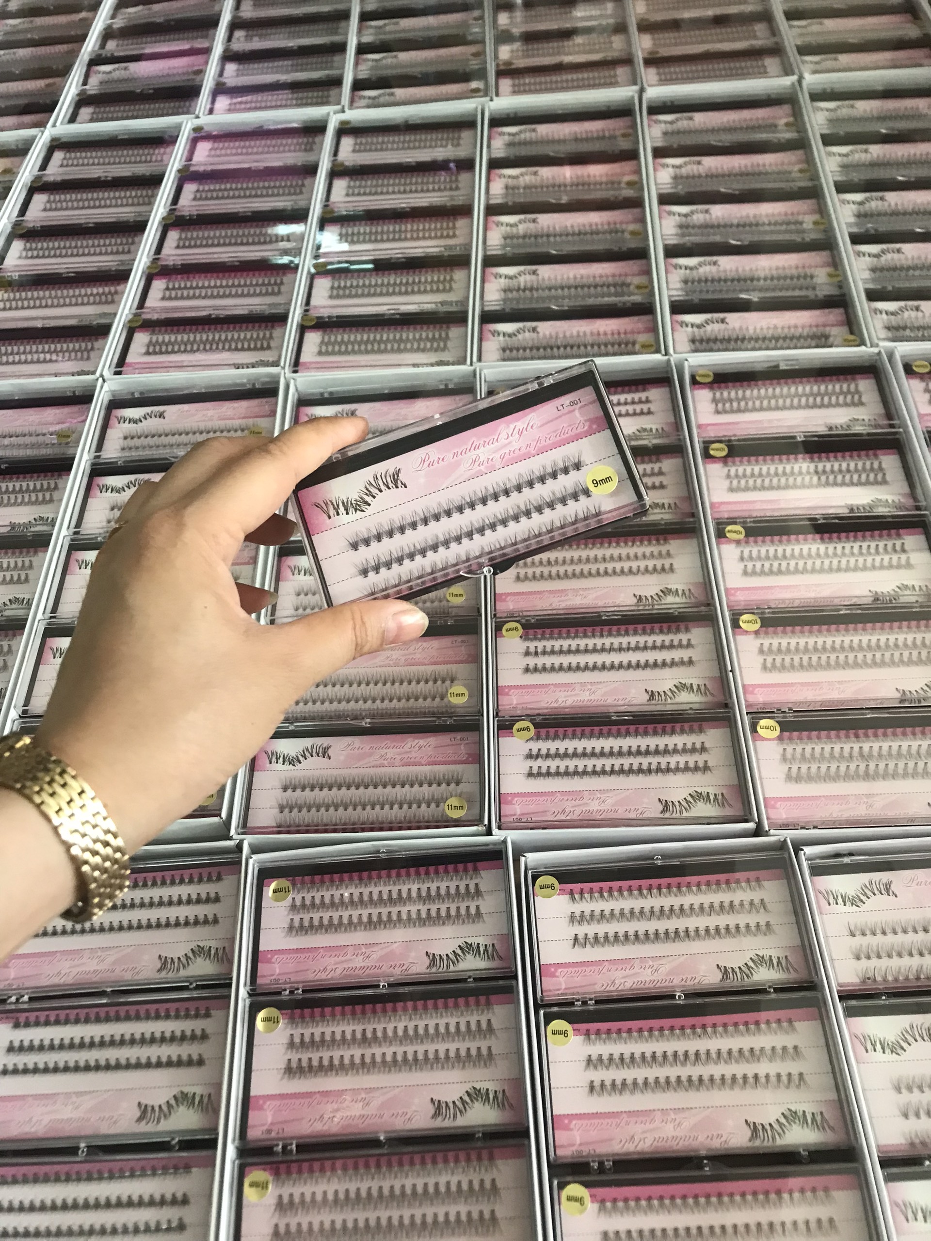 Mi chùm hàn quốc, mi bụi tự nối, siêu mềm, nối mi siêu nhẹ, độ cong d_ mi chùm tự nối tại nhà dày 0.07_mi tơ,mi lụa, mi volume_phụ liệu mi hà