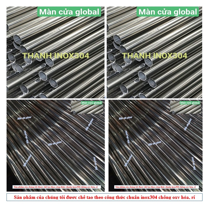 Thanh treo rèm màn cửa inox304 1.7m