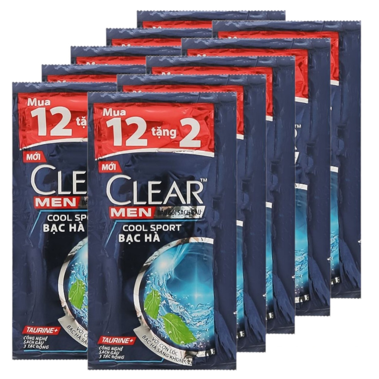 50 gói dầu gội clear men bạc hà mát lạnh (không theo dây)