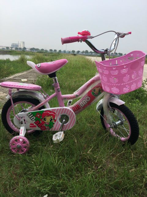 XE ĐẠP TRẺ EM 2 KHUNG CHO BÉ GÁI