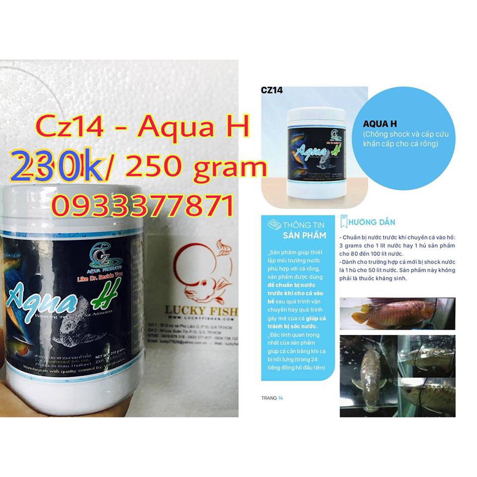 Aqua H Chống Shock Và Cấp Cứu Cho Cá Rồng