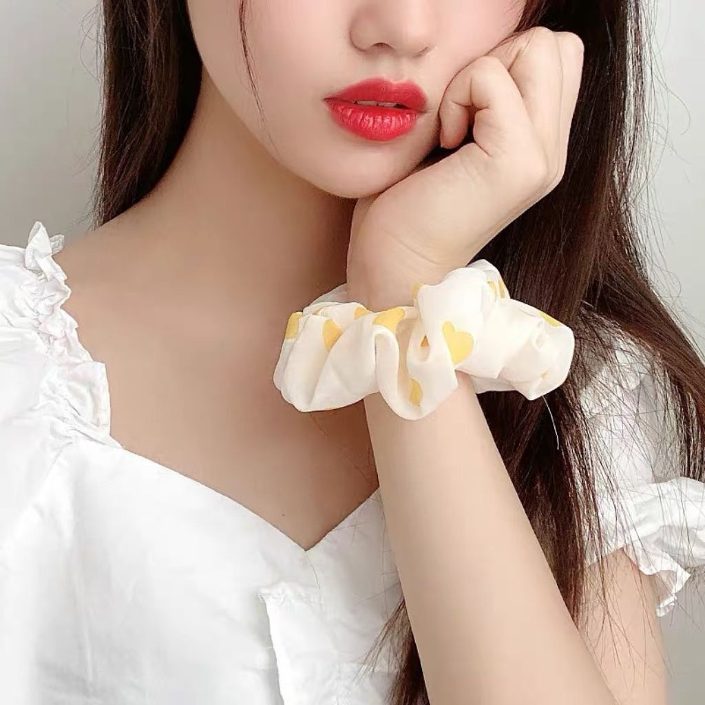 Dây cột tóc vải co giãn, dây chun buộc tóc cho nữ đáng yêu