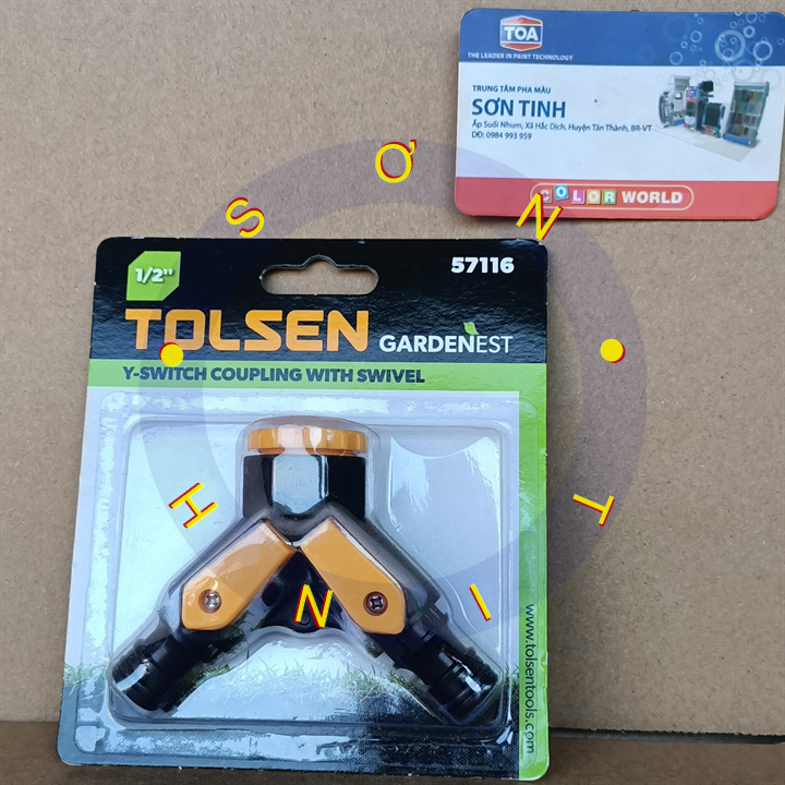 Tolsen khớp nối chia 2 ngã có van đóng mở 57116
