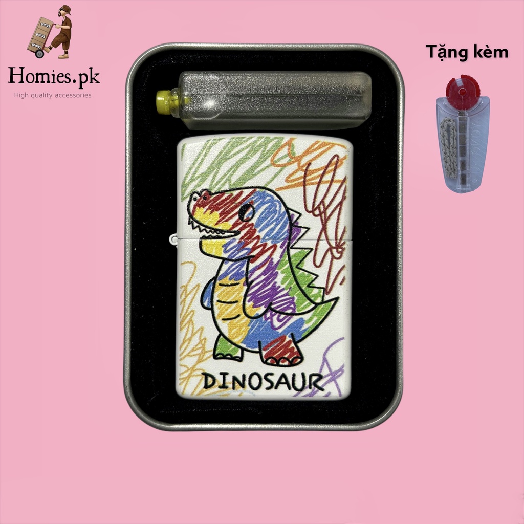 Bật lửa zippo hột quẹt zippo hình cute , hột quẹt zippo bật lửa xăng đá- homies.pk
