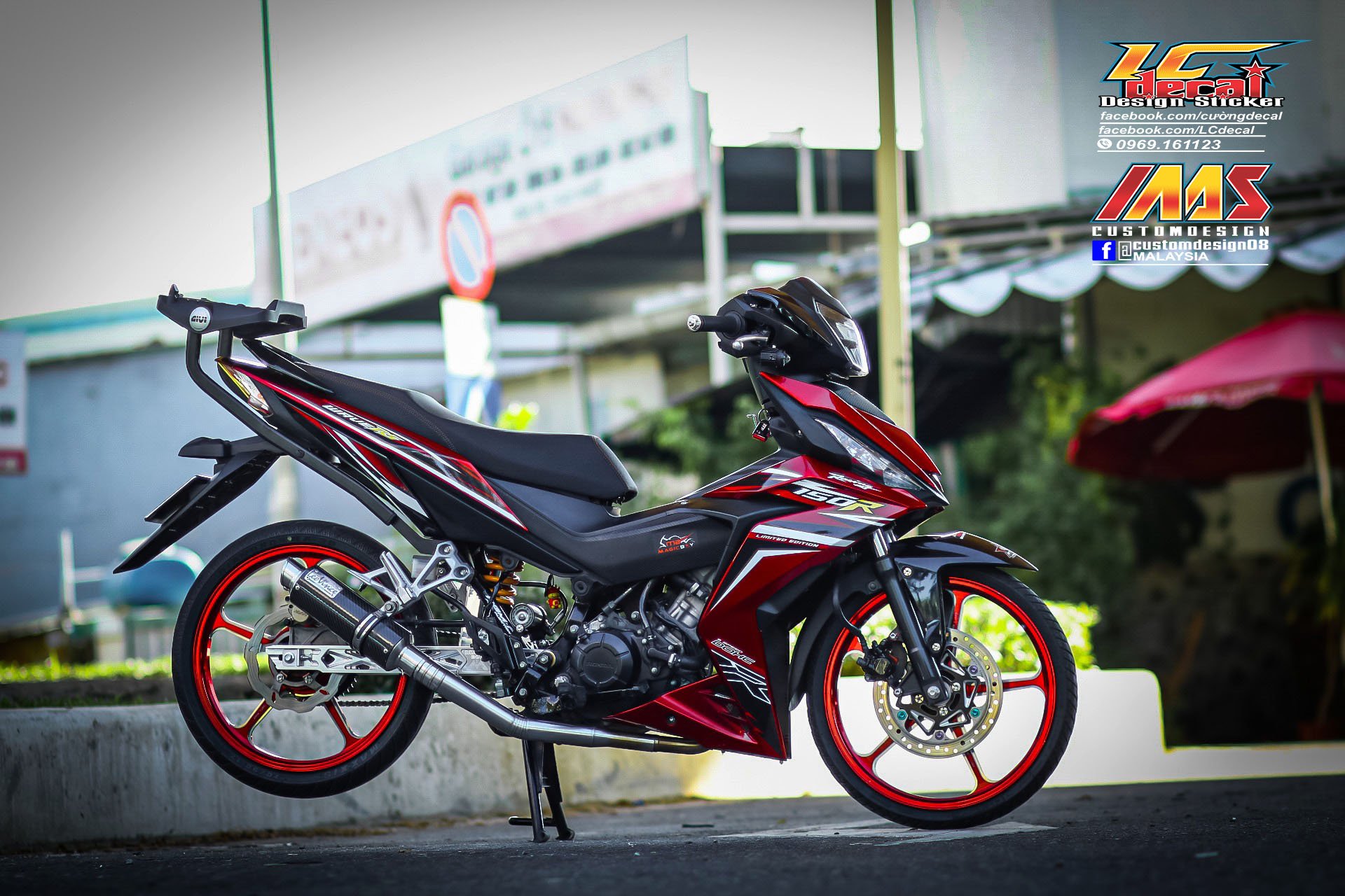 Tem rời mẫu 150r dán winner v1 đỏ - phối màu theo xe