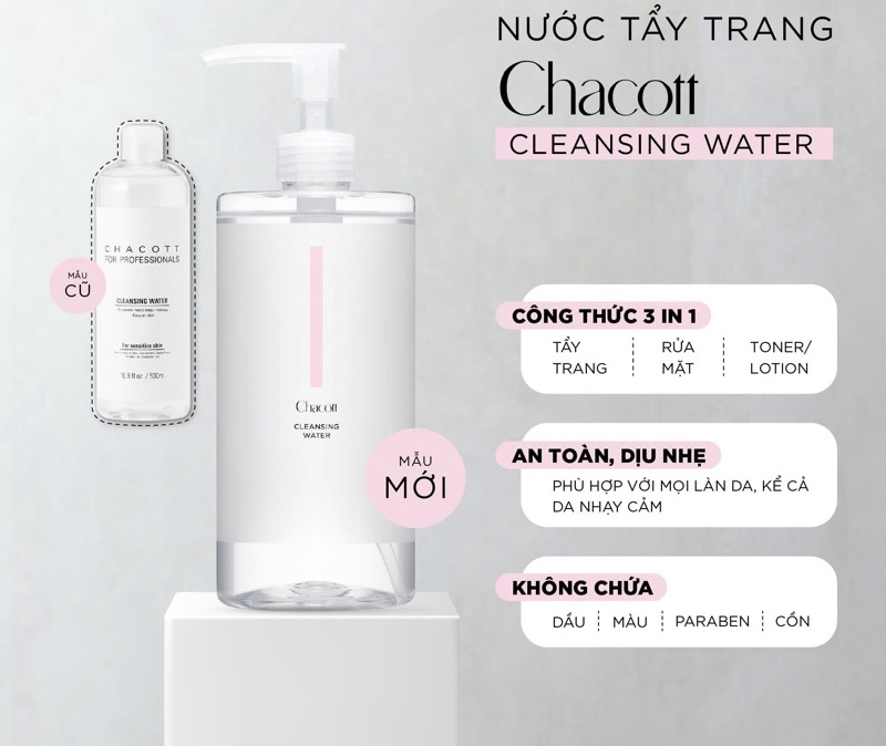 Nước tẩy trang Chacott For Professionals Nhật Bản - 500ml