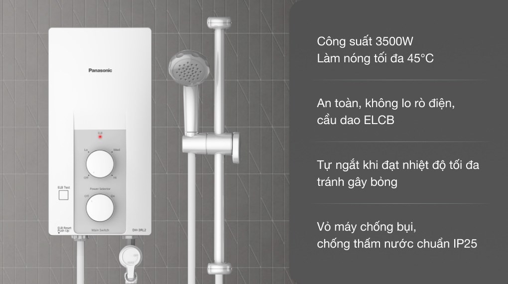 Máy nước nóng trực tiếp Panasonic 3500W DH-3RL2VH - PP Điện Gia Dụng Hải Kim Long