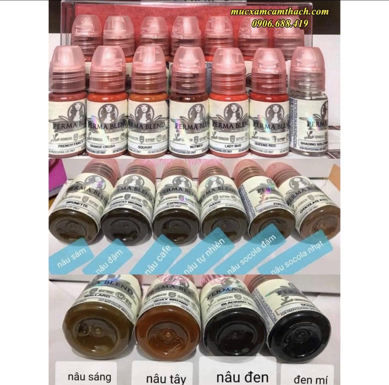 [HCM] Mực xăm Perma Blend 15ml, mực hữu cơ của MỸ