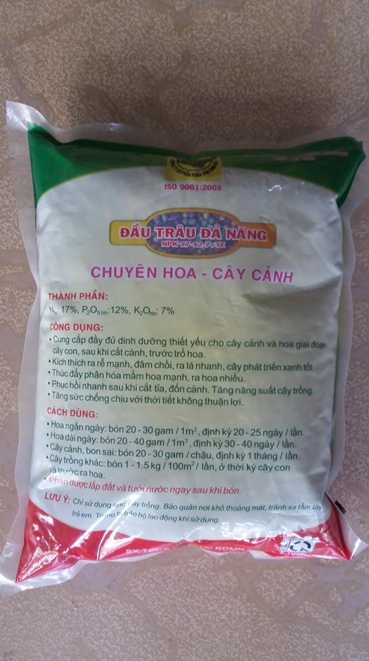 Phân bón đầu trâu NPK 17-12-7 1kg